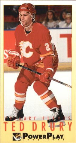 #303 Ted Drury - Calgary Flames - 1993-94 Fleer PowerPlay Hockey