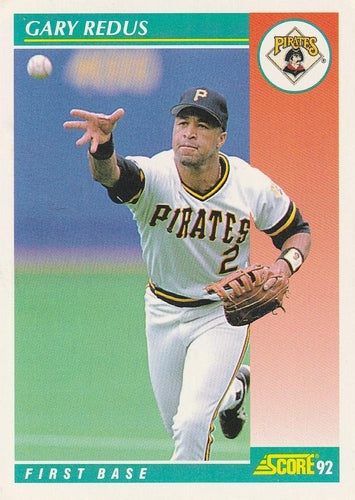 #303 Gary Redus - Pittsburgh Pirates - 1992 Score Baseball
