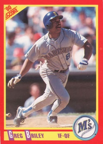 #303 Greg Briley - Seattle Mariners - 1990 Score Baseball