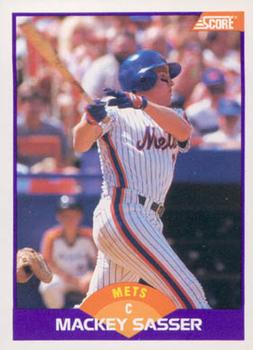 #303 Mackey Sasser - New York Mets - 1989 Score Baseball