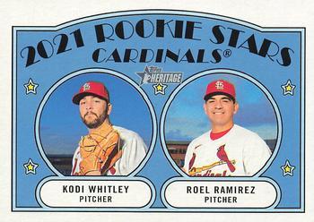 #303 Cardinals 2021 Rookie Stars Kodi Whitley / Roel Ramirez - St. Louis Cardinals - 2021 Topps Heritage Baseball