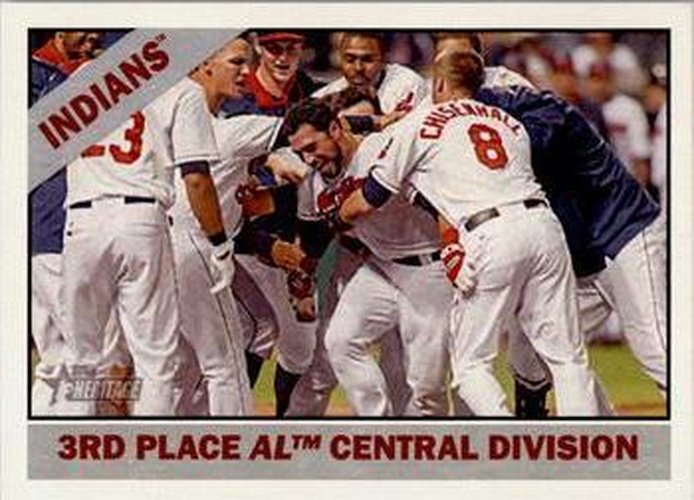 #303 3rd Place AL Central Division Cleveland Indians - Cleveland Indians - 2015 Topps Heritage Baseball