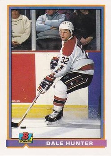 #303 Dale Hunter - Washington Capitals - 1991-92 Bowman Hockey