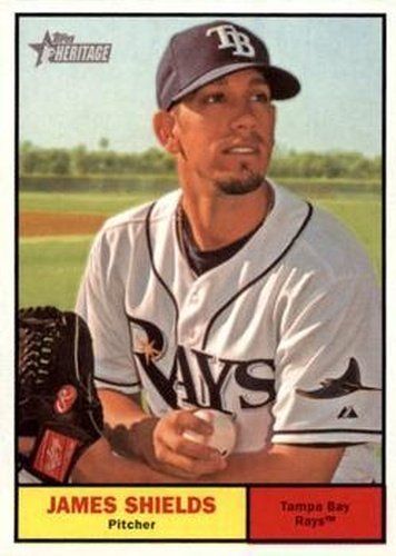 #303 James Shields - Tampa Bay Rays - 2010 Topps Heritage Baseball