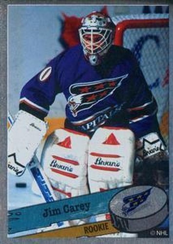 #303 Jim Carey - Washington Capitals - 1995-96 Panini Hockey Stickers