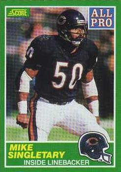 #303 Mike Singletary - Chicago Bears - 1989 Score Football