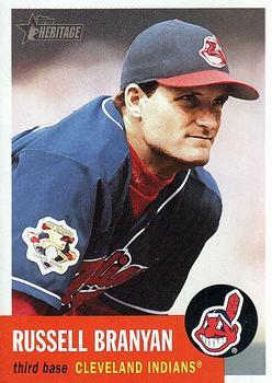#303 Russell Branyan - Cleveland Indians - 2002 Topps Heritage Baseball