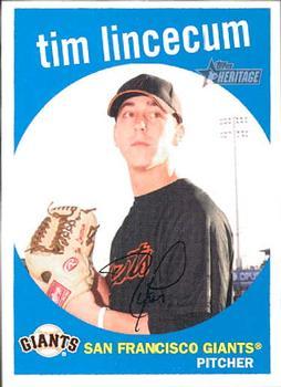 #303 Tim Lincecum - San Francisco Giants - 2008 Topps Heritage Baseball