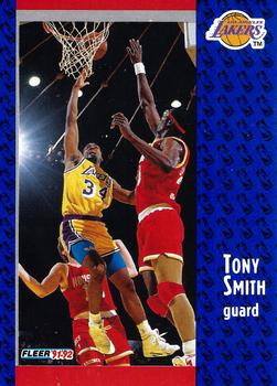 #303 Tony Smith - Los Angeles Lakers - 1991-92 Fleer Basketball