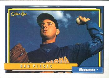 #303 Dan Plesac - Milwaukee Brewers - 1992 O-Pee-Chee Baseball