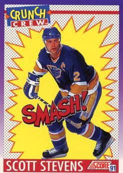 #303 Scott Stevens - St. Louis Blues - 1991-92 Score American Hockey