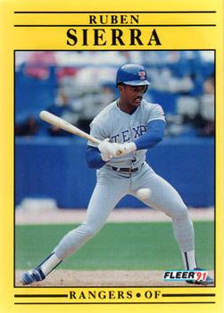 #303 Ruben Sierra - Texas Rangers - 1991 Fleer Baseball