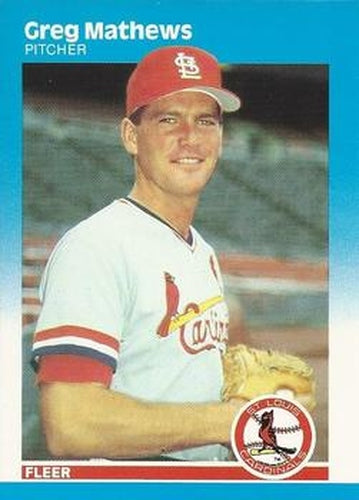 #303 Greg Mathews - St. Louis Cardinals - 1987 Fleer Baseball