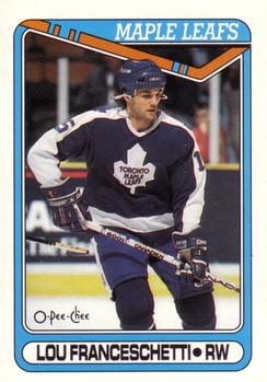 #303 Lou Franceschetti - Toronto Maple Leafs - 1990-91 O-Pee-Chee Hockey