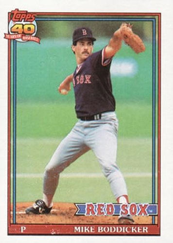 #303 Mike Boddicker - Boston Red Sox - 1991 Topps Baseball