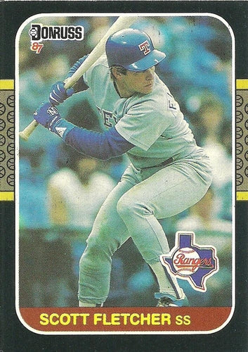 #304 Scott Fletcher - Texas Rangers - 1987 Donruss Baseball