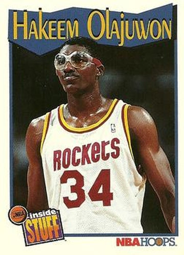 #304 Hakeem Olajuwon - Houston Rockets - 1991-92 Hoops Basketball