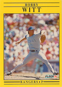 #304 Bobby Witt - Texas Rangers - 1991 Fleer Baseball