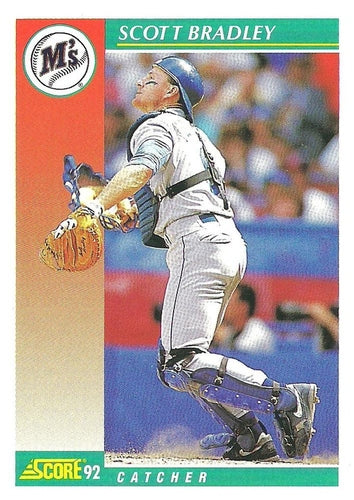 #304 Scott Bradley - Seattle Mariners - 1992 Score Baseball