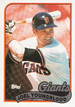 #304 Joel Youngblood - San Francisco Giants - 1989 Topps Baseball