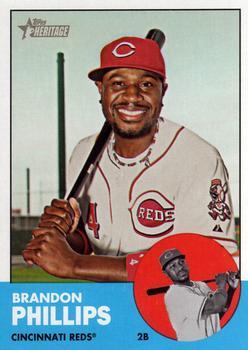 #304 Brandon Phillips - Cincinnati Reds - 2012 Topps Heritage Baseball