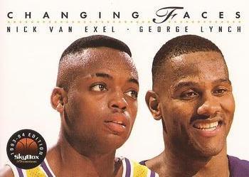 #304 Nick Van Exel / George Lynch - Los Angeles Lakers - 1993-94 SkyBox Premium Basketball