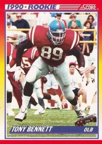 #304 Tony Bennett - Ole Miss Rebels - 1990 Score Football