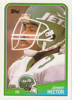 #304 Johnny Hector - New York Jets - 1988 Topps Football