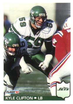 #304 Kyle Clifton - New York Jets - 1992 Fleer Football