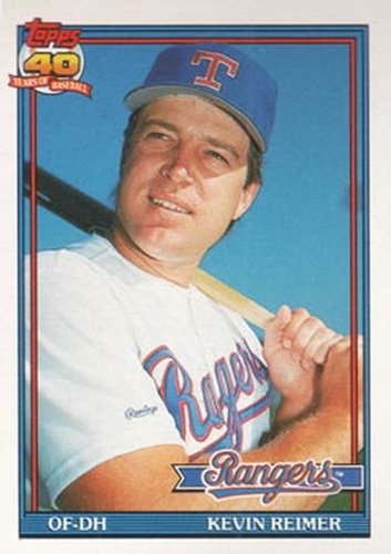 #304 Kevin Reimer - Texas Rangers - 1991 Topps Baseball