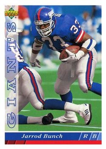 #304 Jarrod Bunch - New York Giants - 1993 Upper Deck Football