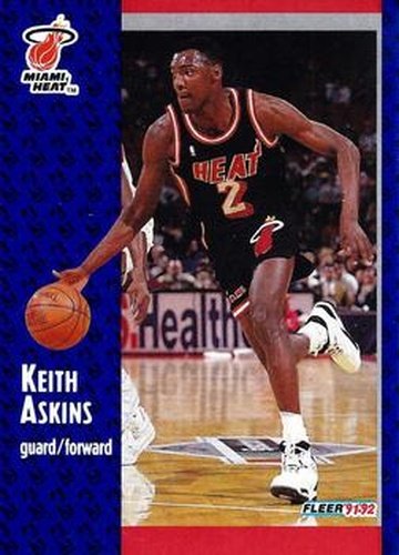 #305 Keith Askins - Miami Heat - 1991-92 Fleer Basketball