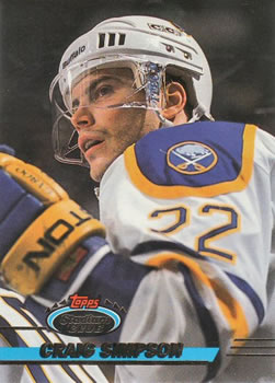 #305 Craig Simpson - Buffalo Sabres - 1993-94 Stadium Club Hockey