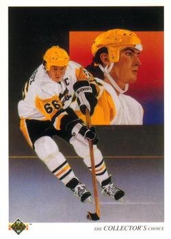#305 Mario Lemieux - Pittsburgh Penguins - 1990-91 Upper Deck Hockey