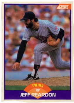 #305 Jeff Reardon - Minnesota Twins - 1989 Score Baseball