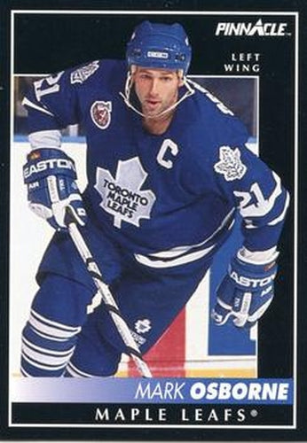 #305 Mark Osborne - Toronto Maple Leafs - 1992-93 Pinnacle Canadian Hockey