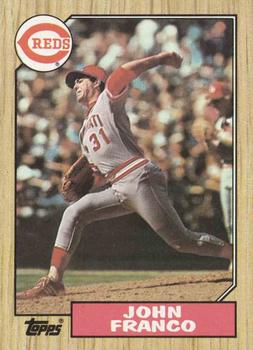 #305 John Franco - Cincinnati Reds - 1987 Topps Baseball