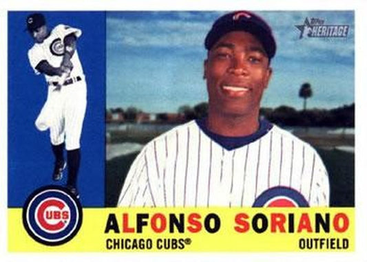 #305 Alfonso Soriano - Chicago Cubs - 2009 Topps Heritage Baseball