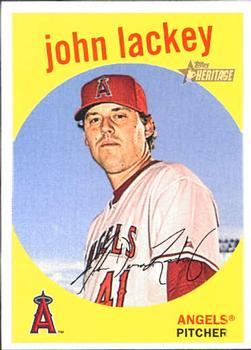 #305 John Lackey - Los Angeles Angels - 2008 Topps Heritage Baseball