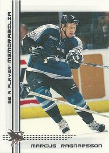 #305 Marcus Ragnarsson - San Jose Sharks - 2000-01 Be a Player Memorabilia Hockey