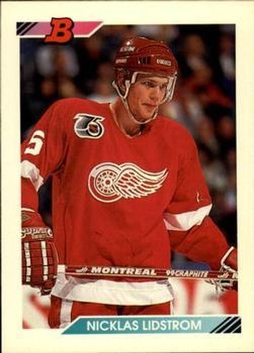 #305 Nicklas Lidstrom - Detroit Red Wings - 1992-93 Bowman Hockey