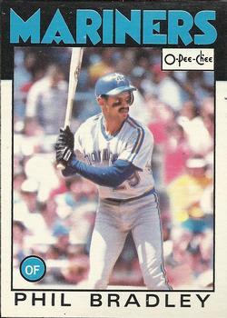 #305 Phil Bradley - Seattle Mariners - 1986 O-Pee-Chee Baseball