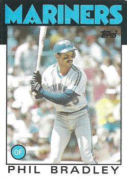 #305 Phil Bradley - Seattle Mariners - 1986 Topps Baseball