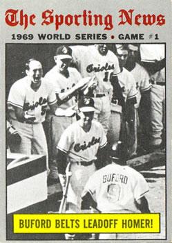 #305 World Series Game 1 - Buford Belts Leadoff Homer! - Baltimore Orioles / New York Mets - 1970 Topps Baseball