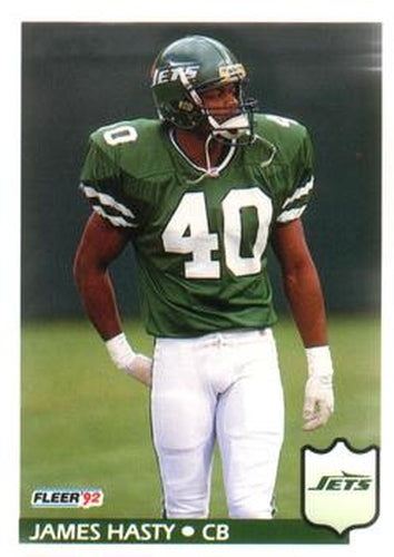 #305 James Hasty - New York Jets - 1992 Fleer Football