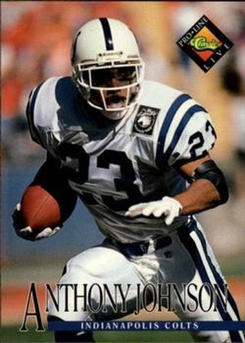 #306 Anthony Johnson - Indianapolis Colts - 1994 Pro Line Live Football