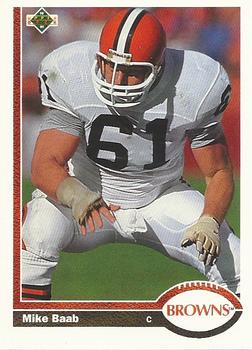 #306 Mike Baab - Cleveland Browns - 1991 Upper Deck Football