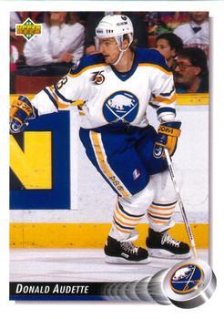 #306 Donald Audette - Buffalo Sabres - 1992-93 Upper Deck Hockey