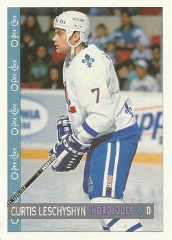 #306 Curtis Leschyshyn - Quebec Nordiques - 1992-93 O-Pee-Chee Hockey