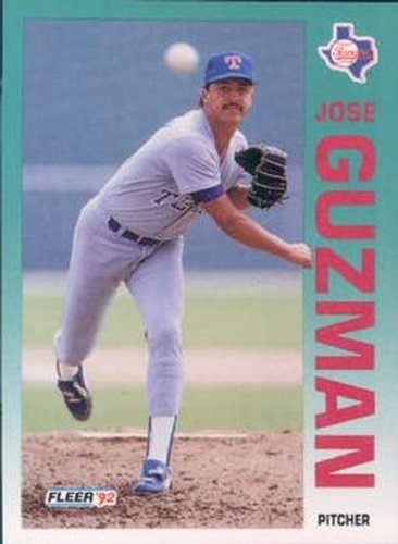 #306 Jose Guzman - Texas Rangers - 1992 Fleer Baseball